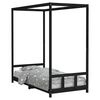 vidaXL Kids Bed Frame Black 90x190 cm Solid Wood Pine