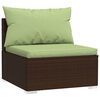 vidaXL 8 Piece Garden Lounge Set with Cushions Poly Rattan Brown