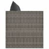 vidaXL Outdoor Lounge Bed with Cushions Grey Poly Rattan