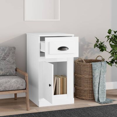 vidaXL Side Cabinet with Drawer White 40x50x75 cm Engineered Wood