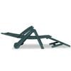 vidaXL Sun Lounger with Footrest Plastic Green
