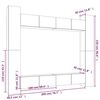 vidaXL 8 Piece TV Cabinet Set Sonoma Oak Engineered Wood