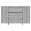 vidaXL Sideboard with 3 Drawers Grey Sonoma 120x41x75 cm Engineered Wood