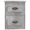 vidaXL Wall-mounted Bedside Cabinets 2 pcs Concrete Grey 41.5x36x53cm