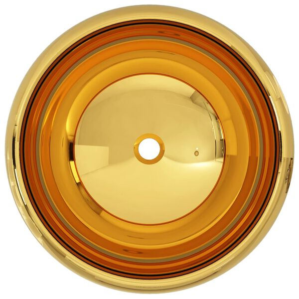 vidaXL Wash Basin 40x15 cm Ceramic Gold