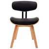 vidaXL Dining Chairs 4 pcs Black Bent Wood and Faux Leather