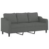vidaXL 3 Piece Sofa Set with Pillows Dark Grey Fabric