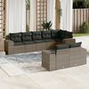 vidaXL 8 Piece Garden Sofa Set with Cushions Grey Poly Rattan