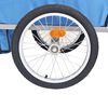 vidaXL Bike Trailer Grey and Blue 30 kg