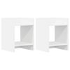 vidaXL Plant Stand 2 pcs White 30 x 30 x 40 cm Engineered Wood