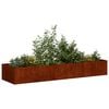 vidaXL Planter Rusty 280x80x40 cm Weathering Steel