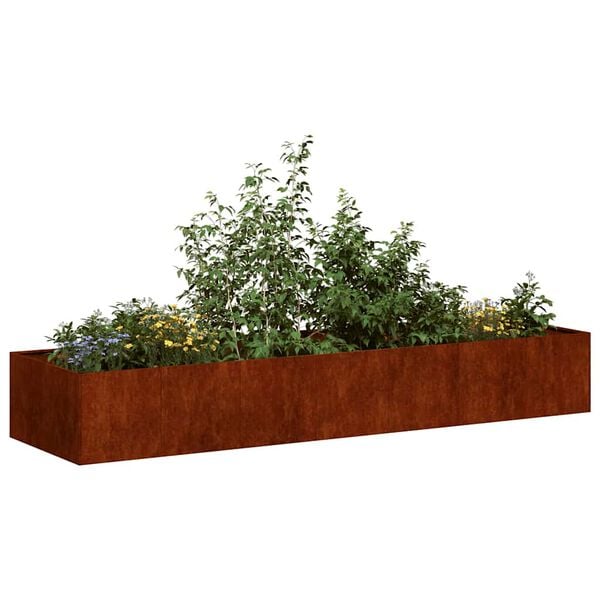 vidaXL Planter Rusty 280x80x40 cm Weathering Steel