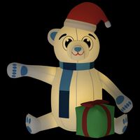 vidaXL Christmas Inflatable Teddy Bear LED 180 cm