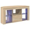 vidaXL Corner LED TV Cabinet Wall-mounted Sonoma Oak 100 x 40 x 50 cm