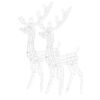 vidaXL Acrylic Reindeer Christmas Decorations 2 pcs 120 cm Warm White