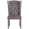 vidaXL Dining Chairs 2 pcs Grey Velvet