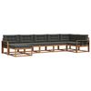 vidaXL Outdoor Sofa Set 7 pcs Natural and Anthracite