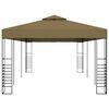 vidaXL Garden Gazebo 6x3x2.7 m Taupe 180 g/m²