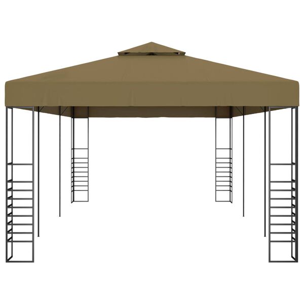 vidaXL Garden Gazebo 6x3x2.7 m Taupe 180 g/m²