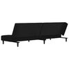 vidaXL 2-Seater Sofa Bed with Two Pillows Black Velvet