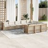 vidaXL 10 Piece Garden Sofa Set with Cushions Beige Poly Rattan