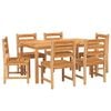 vidaXL 7 Piece Garden Dining Set Solid Wood Teak