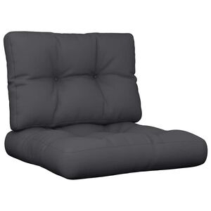 vidaXL Pallet Cushions 2 pcs Black Fabric