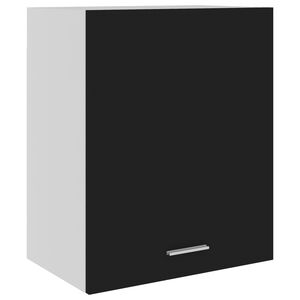 vidaXL Hanging Cabinet | Black | Engineered wood | 50 cm x 31 cm x 60 cm