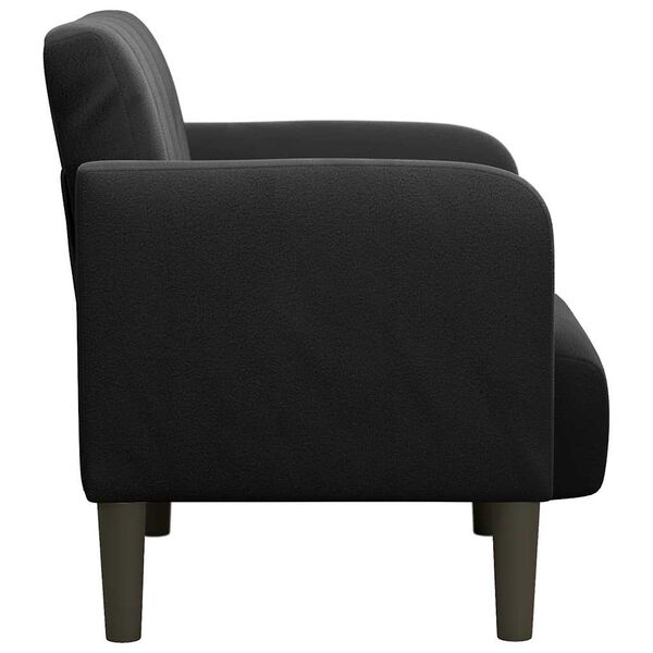vidaXL Sofa Chair with Armrests Black 54 cm Velvet