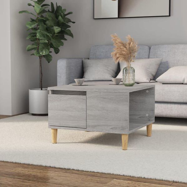 vidaXL Coffee Table Grey Sonoma 55x55x36.5 cm Engineered Wood