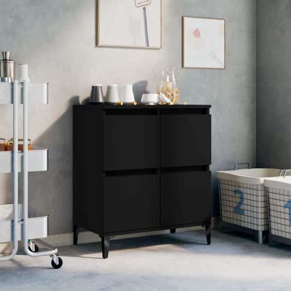 vidaXL Sideboard Black 60x35x70 cm Engineered Wood