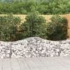 vidaXL Arched Gabion Baskets 15 pcs 200x50x60/80 cm Galvanised Iron