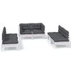 vidaXL 6 Piece Garden Lounge Set with Cushions Solid Pinewood