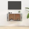 vidaXL Wall Mounted TV Cabinet Concrete Grey 80x34.5x40 cm
