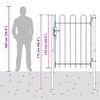 vidaXL Fence Gate Boxtel Single Door with Arched Top Steel 1x1.2 m Black