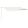 vidaXL Retractable Awning Cream 450 x 300 cm Polyester and Aluminium