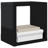 vidaXL Wall Cube Shelves 6 pcs High Gloss Black 22x15x22 cm