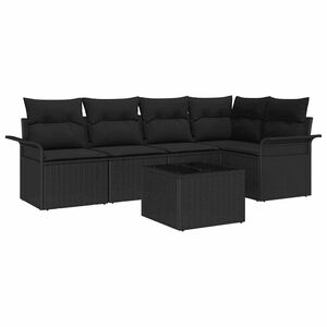 vidaXL Garden Sofa Set with Cushion Manual 6 pcs Poly Rattan