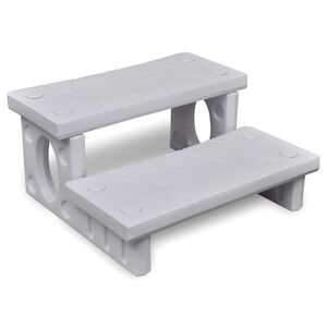 vidaXL Spa Step | White | Plastic | Medium | Reversible | Spa Steps