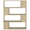 vidaXL Book Cabinet Room Divider Sonoma Oak 100x24x124 cm