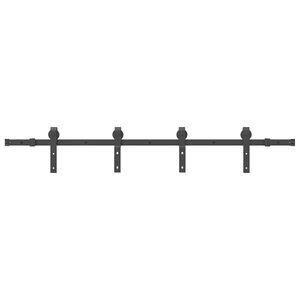 vidaXL Sliding Door Hardware Kit 183 cm Steel Black