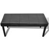 vidaXL Black High Quality Artificial Leather Bench
