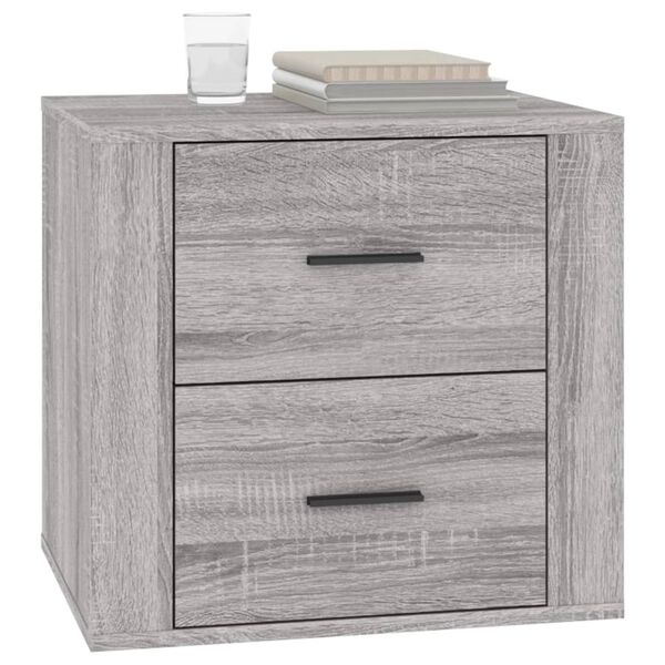 vidaXL Bedside Cabinet Grey Sonoma 50x39x47 cm