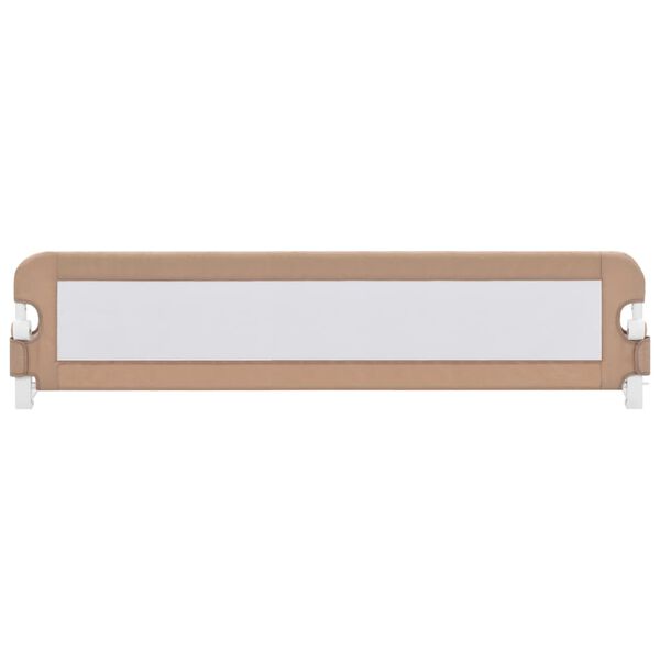 vidaXL Toddler Safety Bed Rail Taupe 180x42 cm Polyester