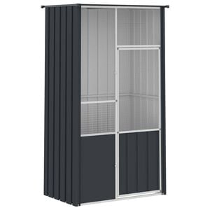 vidaXL Bird Cage Anthracite 115x78x200 cm Galvanised Steel