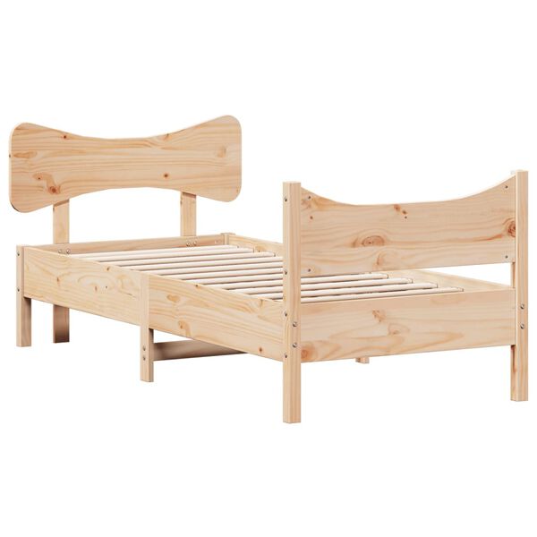 vidaXL Bed Frame without Mattress 90x190 cm Single Solid Wood Pine
