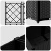 vidaXL Garden Planter 3 pcs Black 120 x 40 x 143 cm Steel