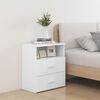 vidaXL Bed Cabinets 2 pcs White 50x32x60 cm