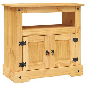 vidaXL Tv Cabinet | Brown | Solid waxed pinewood | Medium | Tv Cabinet