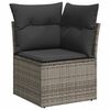 vidaXL 6 Piece Garden Sofa Set with Cushions Grey Poly Rattan